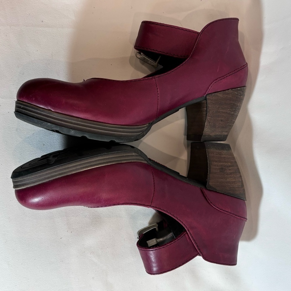 WOLKY Sz 39 Almond Toe Leather Mary Jane Style Heels Shoes - Picture 5 of 11